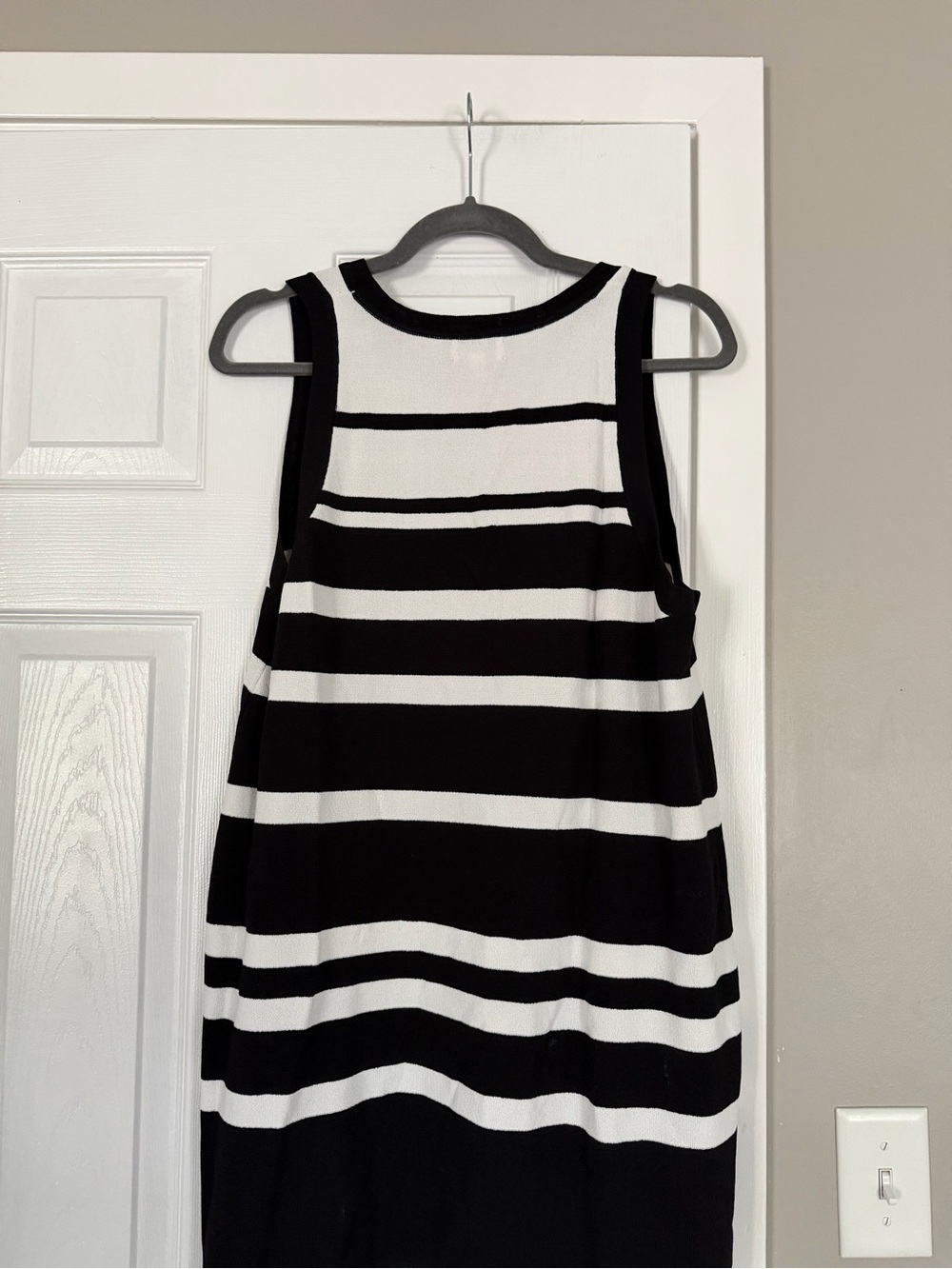The Drop Striped Black & White Sleeveless Tank Maxi Dress - Picture 5 of 8